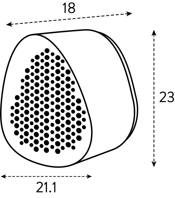 essential bee hotel 18cm fibrous grey